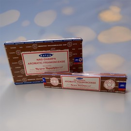 VIE Satya Incense Sticks, 4 Packs x 15g, with Incense Holder, Aromatic Frankincense