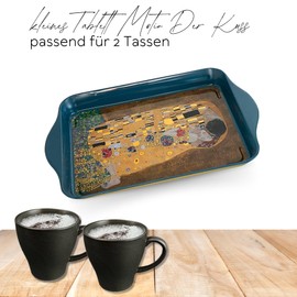 Mini Tray Fridolin Edition – Metal – Elaborately Varnished Artist: Gustav Klimt – Motif: The Kiss – Dimensions (W x H x D) Approx. 21 x 2 x 14 cm