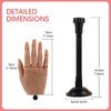 Nail Trainning Practice Hand with Clamp, Acrylic Nail Technician Manicure