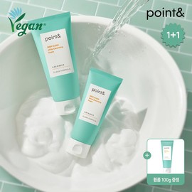 Age20s [Point&] Vegan Mildly Alkaline Deep Clean Whip Cleansing Foam 200g x 2 + Free Gift 100g / [포인트앤] point& 비건 약알칼리성 딥클린 휩 클렌징 폼 200g X 2개 + 사은품 100g 증정