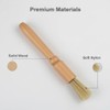 Coffee Grinder Cleaning Brush 2Pcs, Wood Handle & Natural Bristles