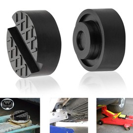 Yunpo tech Jack Pads Universal Trolley Floor Rubber Jack Disk Pad Adapter Rubber for Pinch Weld Side(2-Pack)