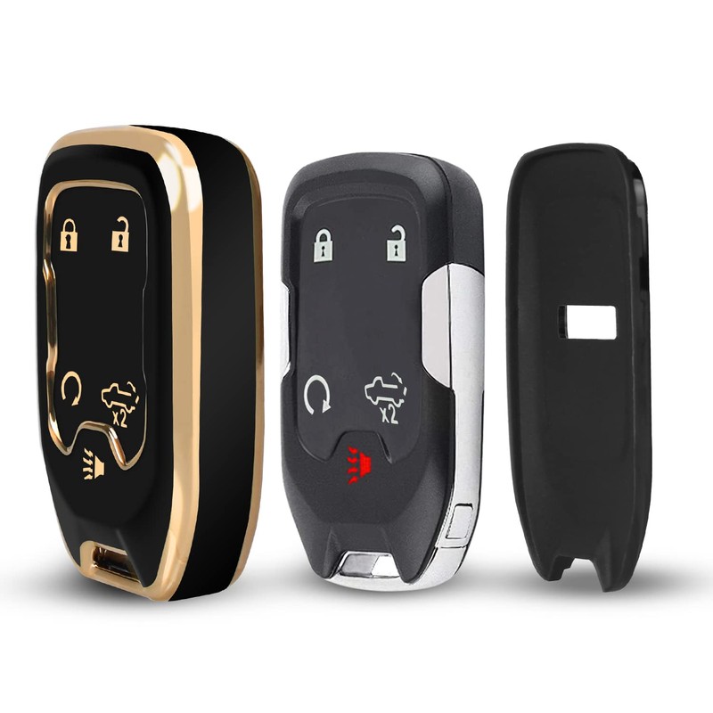 QBUC for GMC Key Fob Cover TPU Protector Case with