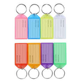 20pcs Plastic Key Tags with Ring Keys Identity Card Bag Luggage Labels Tag ID