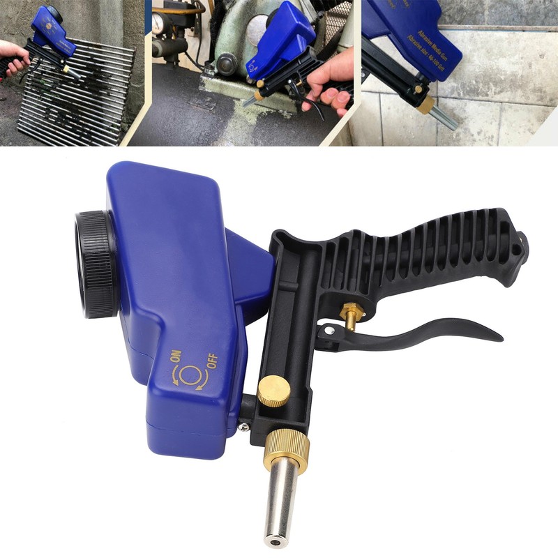 Gravity Feed Sandblasting Gun Air Sand Blaster Spray Handheld Tool