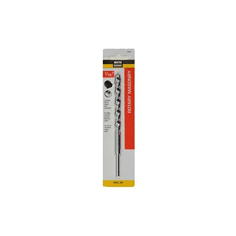 Master Mechanic Masonry Drill Bit 7/16" x 6" Model 120824