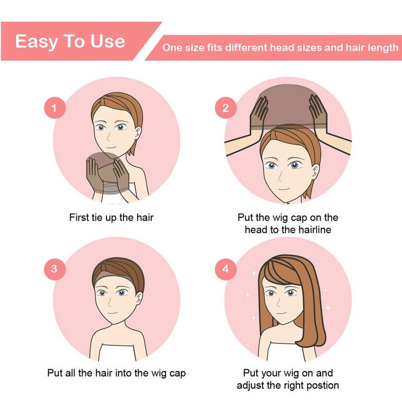 Wig Caps, MORGLES 8 Pcs Nude Stocking Cap for Wigs,