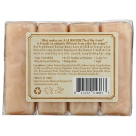A LA MAISON Orange Bergamot Value Pack Bar Soap Craft Paper 4x3.5 Fl Oz, 1 Pack