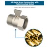 Hibbent All Metal 2 Pack Shower Head Flow Control Valve,