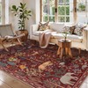 OJIA Jungle Print Washable Area Rugs 5x7, Soft Rugs for