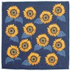 Hamamonyo Washed Towel Handkerchief, Full of Sunflowers, Yellow