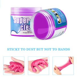 KHGUZ Cleaning Gel for Car, Universal Vehicle Interior Detailing Cleaning Putty Gel, Detail Cleaner Tools for Keyboard Vent PC Laptop Camera, Automotive Duster Remover Cleaner Accessories (Purple)