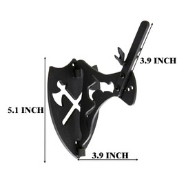 Skull Hanger European Mount Adjustable Bone Bracket Trophy Mounts for Hanging and Mounting Deer, Aoudad, Bear, Buffalo, Pronghorn, Alligator Skulls for Display (Black F 1 Pack)