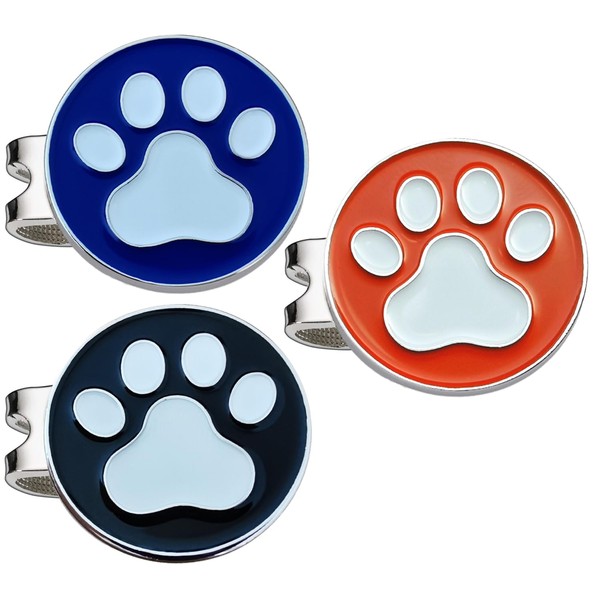 Adhere Golf Ball Markers 3sets Unique Cute cat,Dog paw Golf