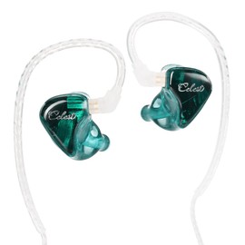 syeindunce Kinera Celest Wyvern Qing 10mm Dynamic Driver in-Ear Monitor Earphones, 1DD Wired Earbuds, HiFi IEM Headphones, Featuring 3D-Printed Semi-Custom Design Shell (Without Mic, Green)