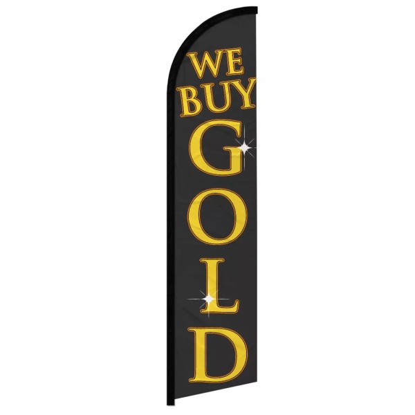 Unbranded We Buy Gold Windless Swooper Flag Jewelry BLK