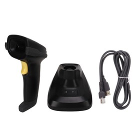 2D Barcode Scanner Bluetooth 2.4G Wireless Handheld Barcode Scanner with Charging Receiving Base for Store Supermarket