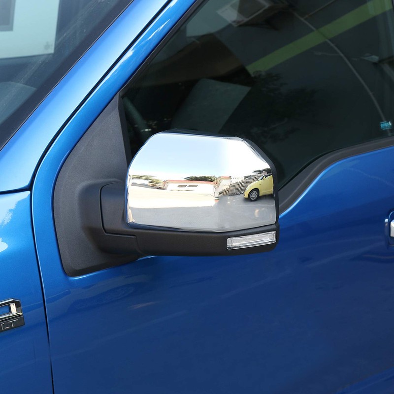 JeCar Side Mirror Cover Trim for Ford F150 2015-2020 Chrome