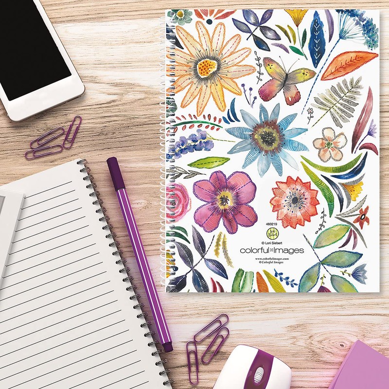 Current Embroidered Florals Bill Paying Organizer Book-9" x 12” Personal