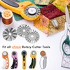 Bestgle 9Pcs 45mm Wave Rotary Cutter Pinking Blades, Refill Steel