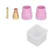 4Pcs TIG Welding Accessory Set Ceramic Nozzle 2.4mm Gas Lens