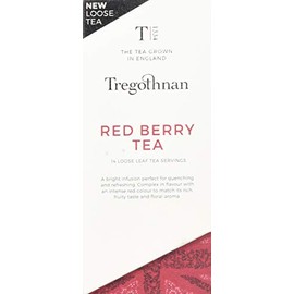 Tregothnan Red Berry Tea Caddy - Box of 14 Individual Loose Tea Servings, 35 g
