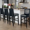 WENZMOC PU Leather Bar Stool Covers with Backs 100% Waterproof