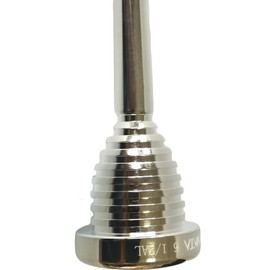 6 1/2AL Trombone Radiating Mouthpiece, Silver Plated Mouthpiece, Euphonium Mouthpiece with Superior Sound, Excellent for Baritone and Trombone Instrument Accessories