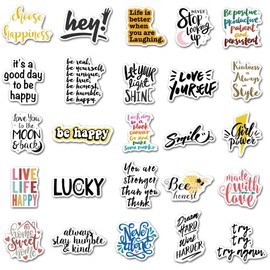 50PCS Inspirational Quote Stickers for Water Bottle, Motivational Encouragement Stickers for Laptops Computers Phone Water Bottle Suitable for Students, Teachers and Company Employees