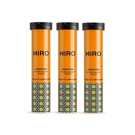 HIRO HIRO Hydration & Electrolytes | Supplements Tablets | 20 Servings | Ginger & Lemongrass Triple Pack