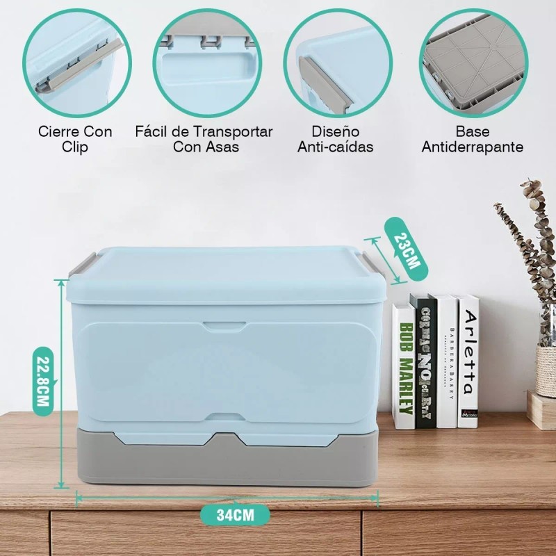 WEHOGAR Caja De Almacenamiento Plegable Para El Hogar Con Tapa