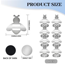 LUMOOM 8 Stück Tischdeckenbeschwerer Draußen Magnete, Edelstahl Tischtuchbeschwerer, Tischdeckengewichte Draussen Extra Schwer, Tischdeckenklammern, für Tischdecken, Gardinen (Biene)