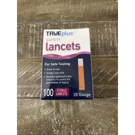 True Plus Safety Lancets 28 Gauge