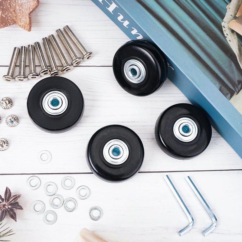 Pack of 4 Suitcase Wheels Replacement Wheels 50 x 18
