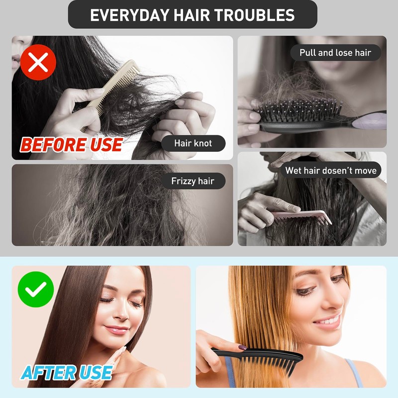 HDAJY Wide Tooth Comb, Large Thickened Hair Comb, Shower Combs
