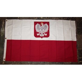 3x5 Embroidered Sewn Poland Eagle Polish Polska Cotton Flag 3'x5'
