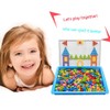 CDDLR 592Pcs Jigsaw Puzzle Mix Colour Mushroom Nails Pegboard Educational