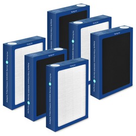 [Upgraded] Uaswpart Classic 500/600 Series Dualprotection Filter Compatible with Blueair Classic 500/600 Series Air Purifier Models Classic 580i 680i 501 503 505 510 550E 555EB 601 605, 6 Packs
