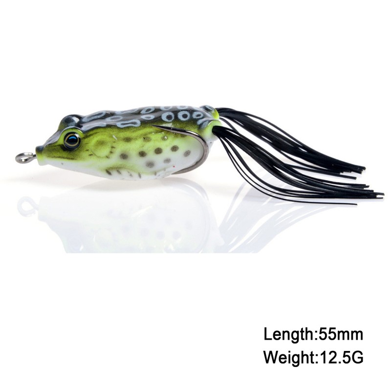 IZTOSS 6PCS Fishing Lures Topwater Floating Weedless Frog Baits with
