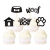 Ercadio - Paquete de 25 adornos para magdalenas para perros,