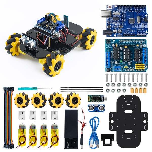 LAFVIN 4WD Mecanum Robot Car Kit Smart DIY Project Compatible