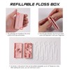 Pink Dental Floss Portable Case, Storage 10 Picks Adult Floss
