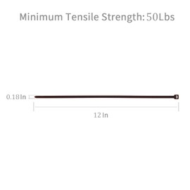 XINGO 1000 PCS Brown Zip Ties 12 Inch, 60 LBS Tensile Strength, Self-Locking Nylon Plastic Nylon PA66 Wire Ties for Indoor and Outdoor Use