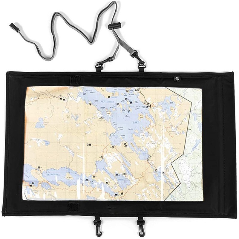 Transparent Hiking Map Pouch with 2 Additional Straps Waterproof TPU