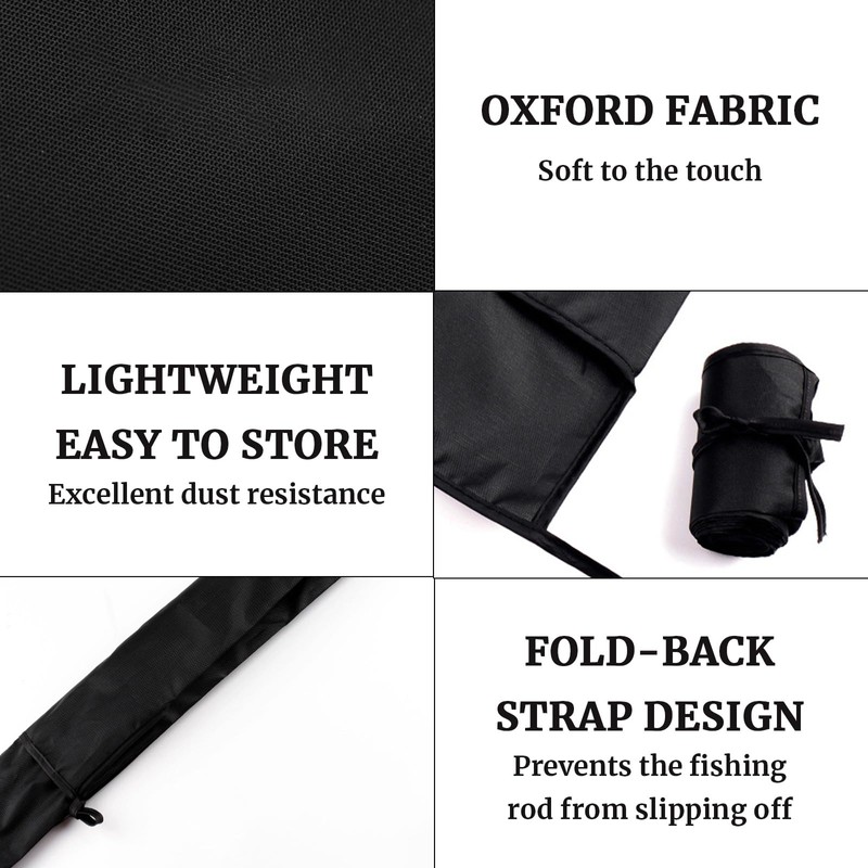 140cm Waterproof Oxford Fishing Rod Bag Portable Tackle Storage Case