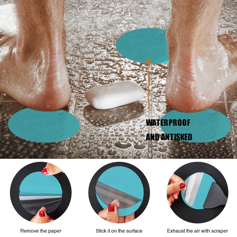 Secopad Non-Slip Bathtub Stickers, 24 PCS Safety Bathroom Tubs Showers