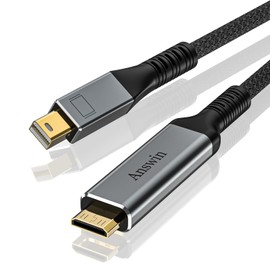 Answin Mini Displayport to Mini HDMI Cable 4K Unidirectional 10Ft 2K@60Hz Thunderbolt 2 to Mini HDMI Cable for MacBook, Surface Pro/Dock to KYY, ARZOPA, VILVA, MNN Portable Monitor (Not HDMI)…