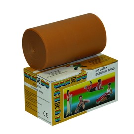 Cando 10-5617 Gold Latex-Free Exercise Band, XXX-Heavy Resistance, 6 yd Length