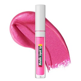 Black Radiance Black Radiance Cross Colours Metallic Liquid Lip, Moisture-Rich Ultra Glossy Finish, Pigment-Loaded Formula with Micro Glitter, Soft Paddle Applicator, Cruelty-Free - Fresh Drip Pink