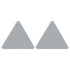 Quattroerre Fourerre 1649 Reflective Sticker Triangles, White, Set of 2
